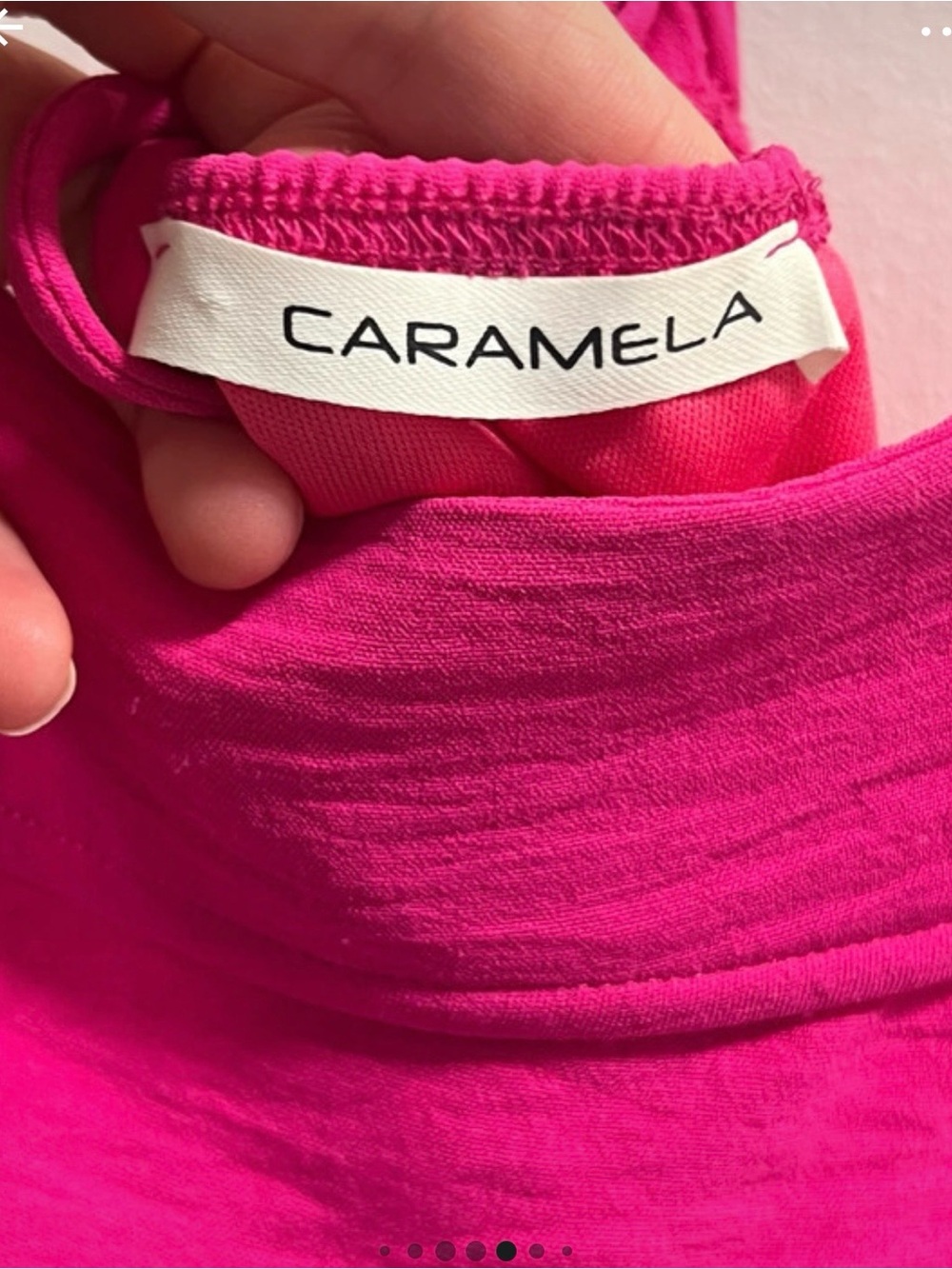 Carmela Bright Pink Spaghetti Strap Tie-Back Women's dress - Picture 4 of 9